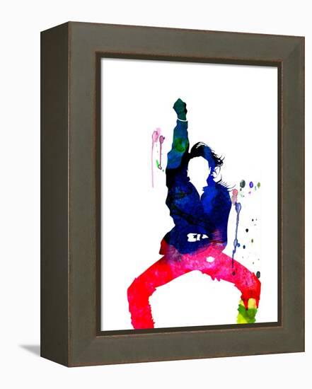 Janet Jackson Watercolor-Lana Feldman-Framed Stretched Canvas