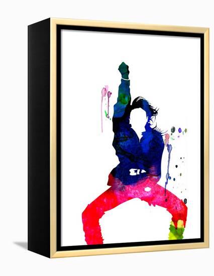 Janet Jackson Watercolor-Lana Feldman-Framed Stretched Canvas