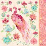 Pink Medallion Peacock II-Janice Gaynor-Art Print