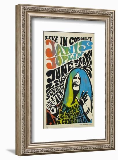 Janis Joplin concert poster, 1970-Unknown-Framed Art Print