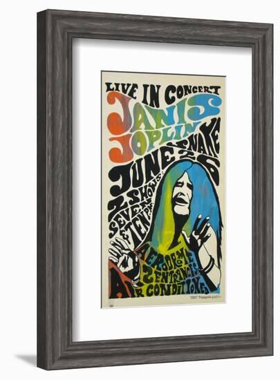 Janis Joplin concert poster, 1970-Unknown-Framed Art Print