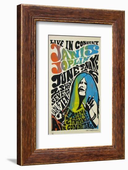 Janis Joplin concert poster, 1970-Unknown-Framed Art Print