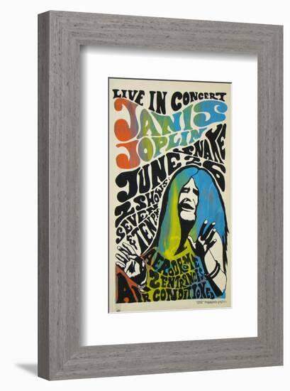 Janis Joplin concert poster, 1970-Unknown-Framed Art Print