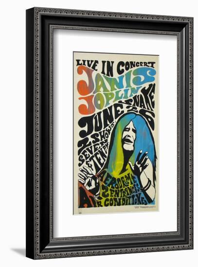 Janis Joplin concert poster, 1970-Unknown-Framed Art Print