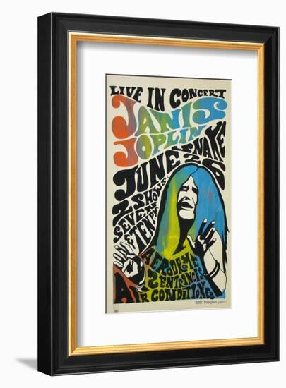 Janis Joplin concert poster, 1970-Unknown-Framed Art Print