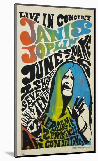 Janis Joplin concert poster, 1970-Unknown-Mounted Art Print