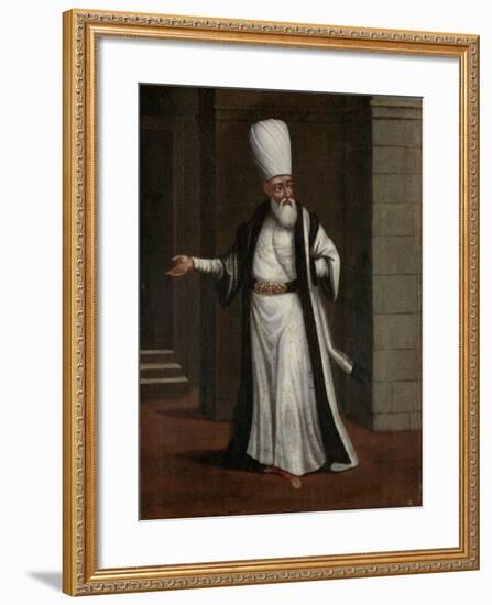 Janissary Aga, Commander-In-Chief of the Janissaries-Jean Baptiste Vanmour-Framed Art Print