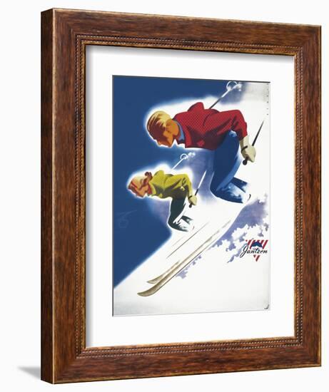 Jantzen by Binder Man and Women, Ski 1947-null-Framed Giclee Print