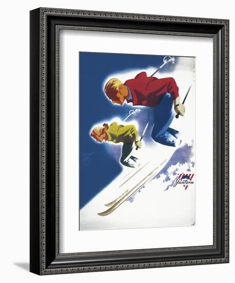 Jantzen by Binder Man and Women, Ski 1947-null-Framed Giclee Print