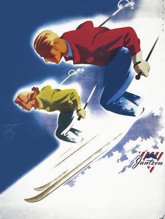 Skiing Vintage Posters & Wall Art Prints | Art.com
