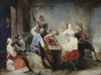 Peasants dancing by an inn-Januarius Zick-Giclee Print