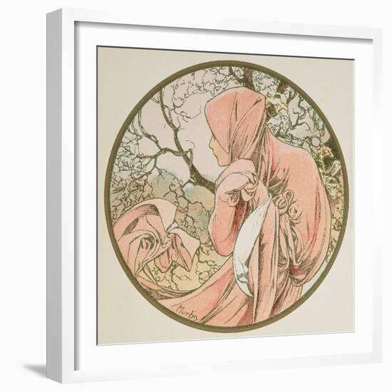 January, 1899 (Detail)-Alphonse Mucha-Framed Giclee Print