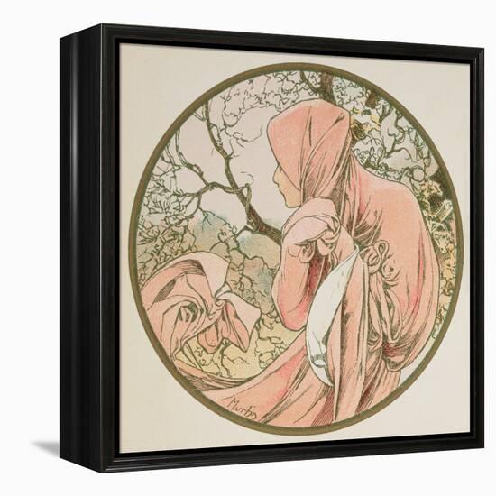 January, 1899 (Detail)-Alphonse Mucha-Framed Premier Image Canvas