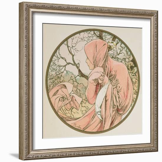 January, 1899 (Detail)-Alphonse Mucha-Framed Giclee Print