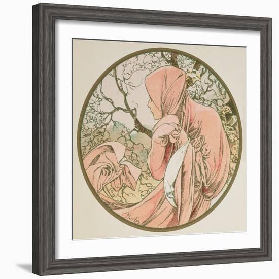 January, 1899 (Detail)-Alphonse Mucha-Framed Giclee Print