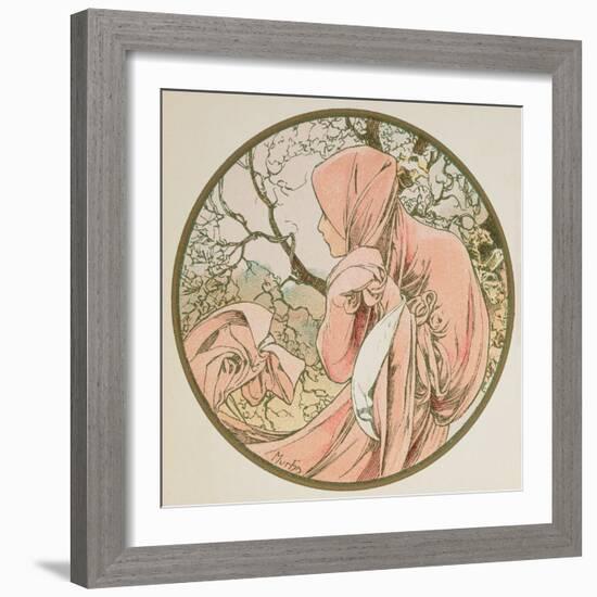 January, 1899 (Detail)-Alphonse Mucha-Framed Giclee Print