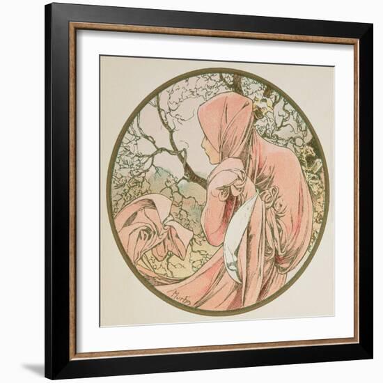 January, 1899 (Detail)-Alphonse Mucha-Framed Giclee Print