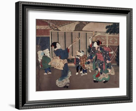 January: Celebrating the New Year, 1860s-Tsukioka Yoshitoshi-Framed Giclee Print