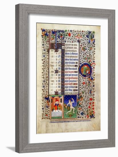 January, Early 15th Century-null-Framed Giclee Print