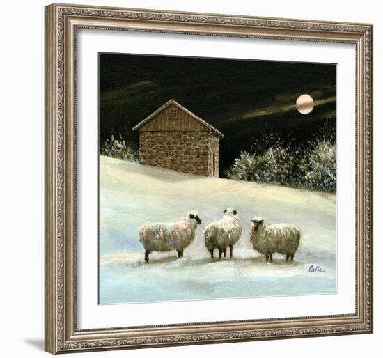 January Fleece-Jerry Cable-Framed Art Print