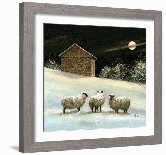 January Fleece-Jerry Cable-Framed Art Print