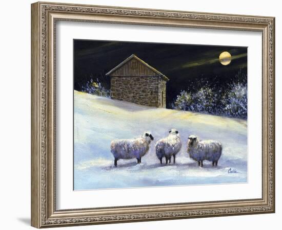 January Fleece-Jerry Cable-Framed Giclee Print