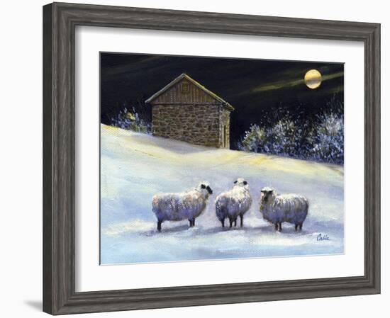 January Fleece-Jerry Cable-Framed Giclee Print