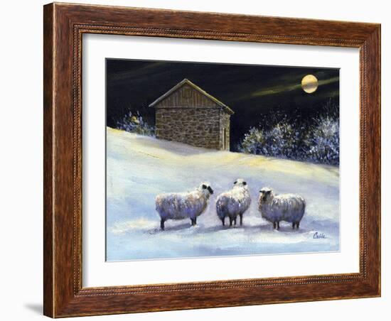 January Fleece-Jerry Cable-Framed Giclee Print