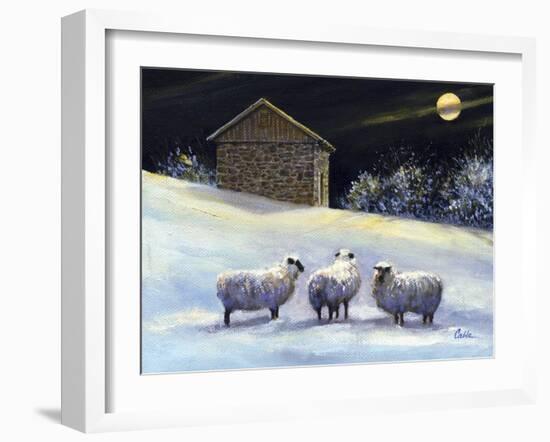 January Fleece-Jerry Cable-Framed Giclee Print