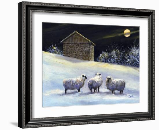 January Fleece-Jerry Cable-Framed Giclee Print