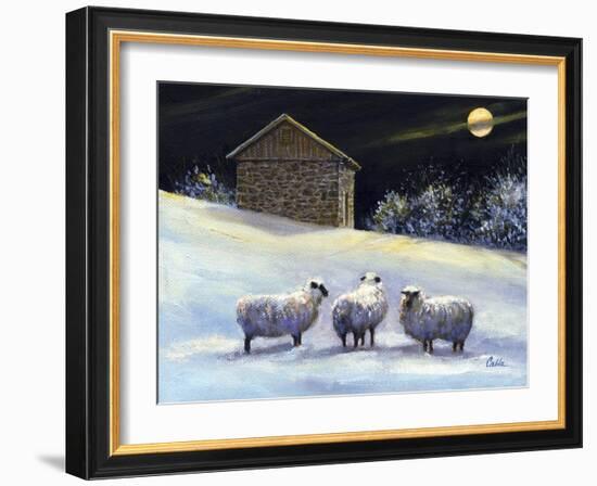 January Fleece-Jerry Cable-Framed Giclee Print