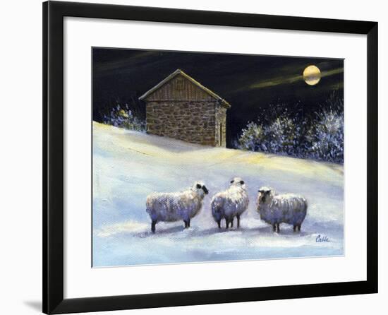 January Fleece-Jerry Cable-Framed Giclee Print