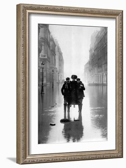 January, Floods in Paris 1910-Brothers Seeberger-Framed Photographic Print