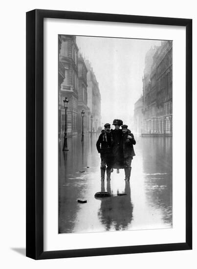January, Floods in Paris 1910-Brothers Seeberger-Framed Photographic Print