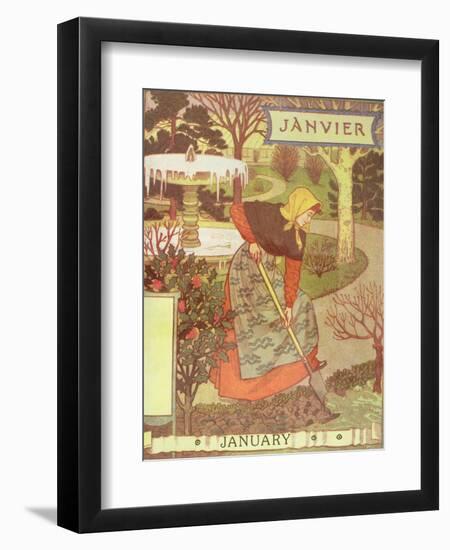 January-Eugene Grasset-Framed Giclee Print