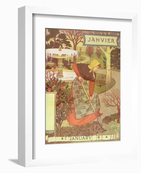 January-Eugene Grasset-Framed Giclee Print