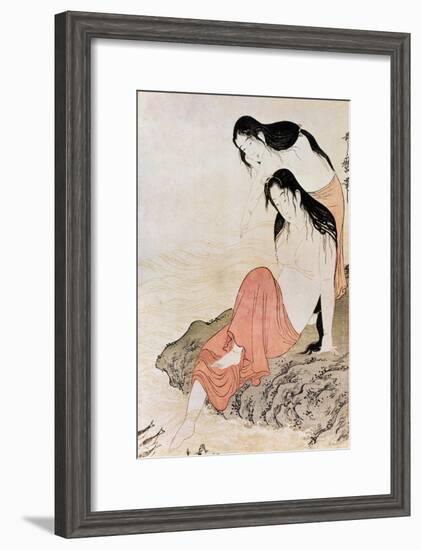 Japan: Abalone Divers-Kitagawa Utamaro-Framed Giclee Print