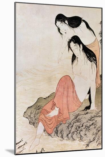 Japan: Abalone Divers-Kitagawa Utamaro-Mounted Giclee Print