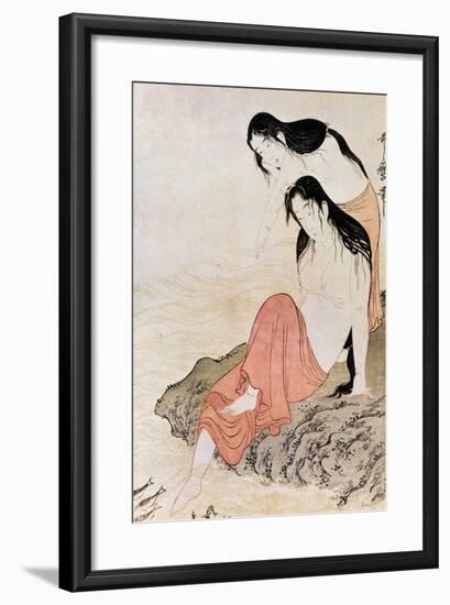 Japan: Abalone Divers-Kitagawa Utamaro-Framed Giclee Print