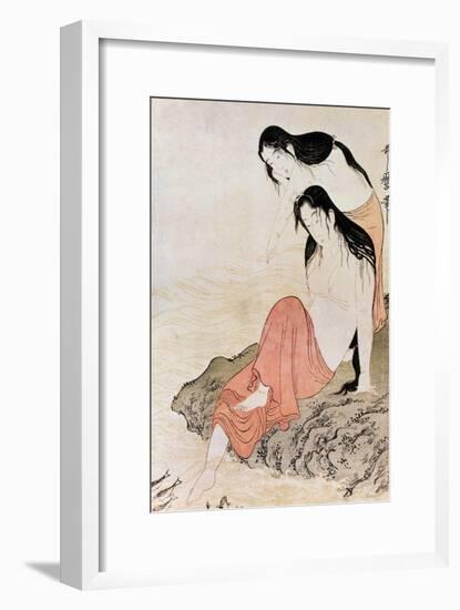 Japan: Abalone Divers-Kitagawa Utamaro-Framed Premium Giclee Print