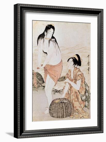 Japan: Abalone Divers-Kitagawa Utamaro-Framed Giclee Print