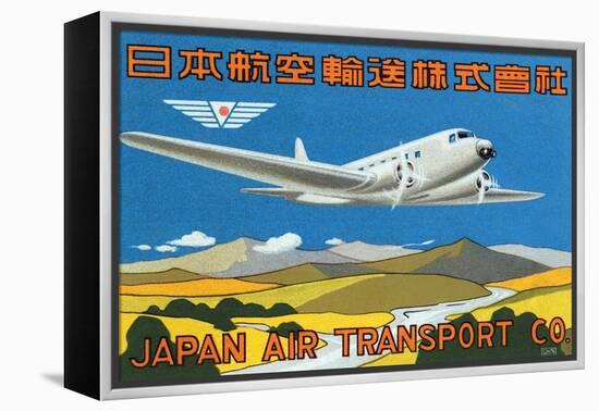 Japan Air Transport Label-null-Framed Stretched Canvas