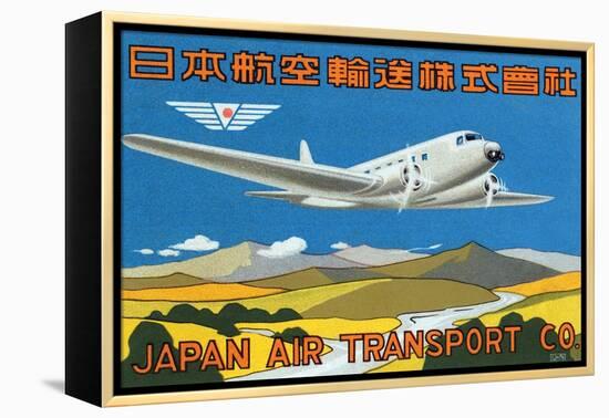 Japan Air Transport Label-null-Framed Stretched Canvas