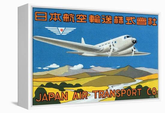 Japan Air Transport Label-null-Framed Stretched Canvas