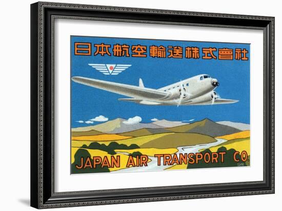 Japan Air Transport Label-null-Framed Art Print