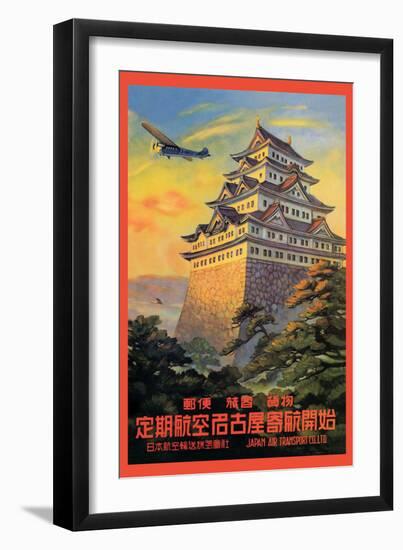 Japan Air Transport, Nagoya Castle-Senzo-Framed Premium Giclee Print