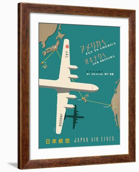 Japan Airlines: Fly to America-null-Framed Giclee Print