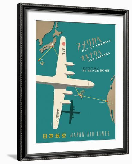 Japan Airlines: Fly to America-null-Framed Giclee Print