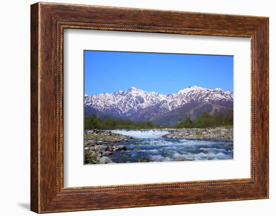 Japan Alps and River-tamikosan-Framed Photographic Print