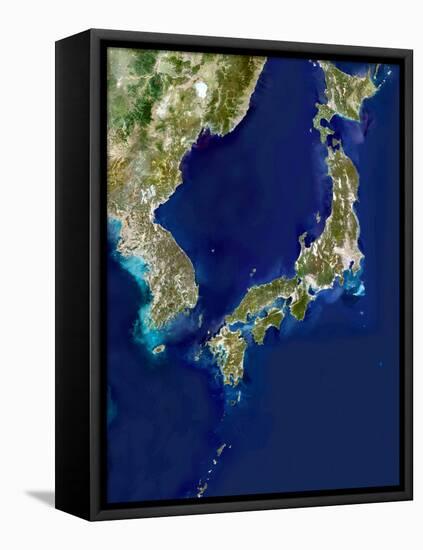 Japan And Korea, Satellite Image-PLANETOBSERVER-Framed Premier Image Canvas